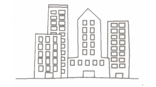 高楼简笔画的画法