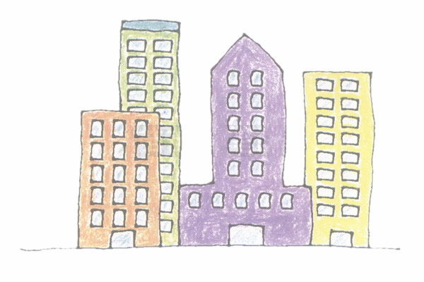 高楼简笔画的画法