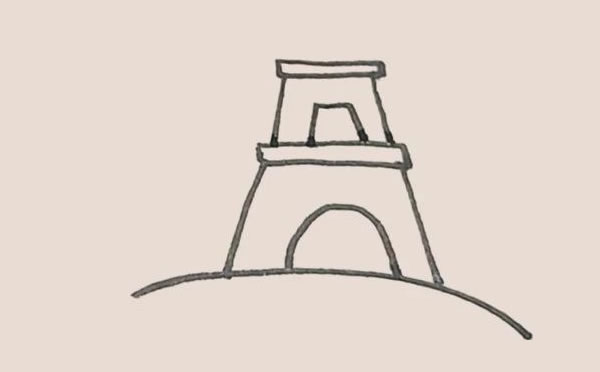 埃菲尔铁塔简笔画步骤