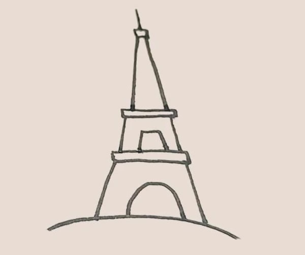埃菲尔铁塔简笔画步骤