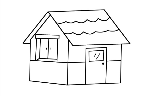 超简单的小房子简笔画