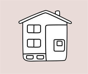 简单的别墅简笔画步骤