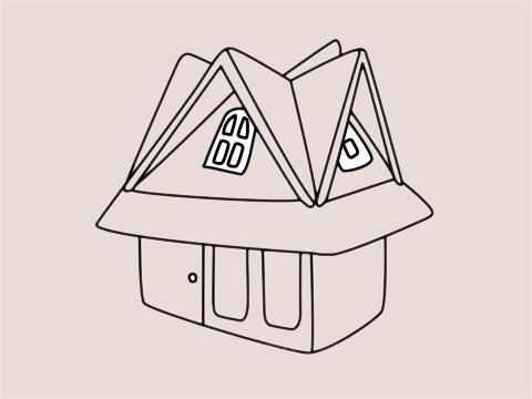 别墅简笔画图片大全