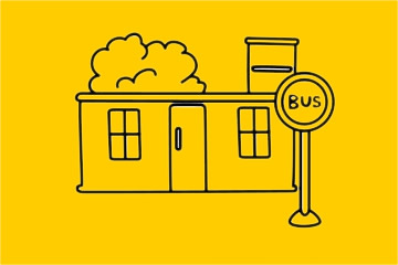 公交站怎么画最简单