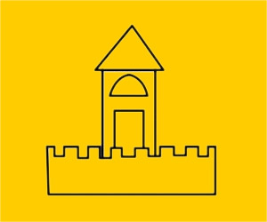 几步就会的城堡简笔画