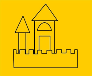 几步就会的城堡简笔画