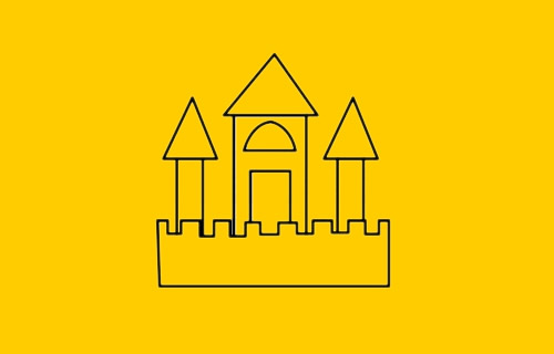 几步就会的城堡简笔画