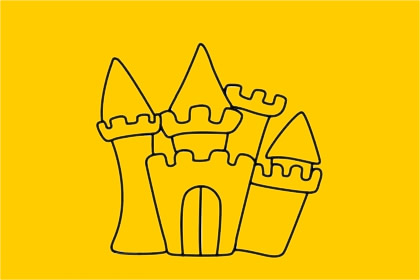 城堡简笔画图片大全