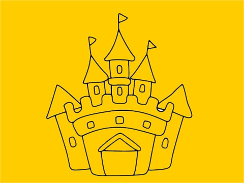 城堡简笔画图片大全