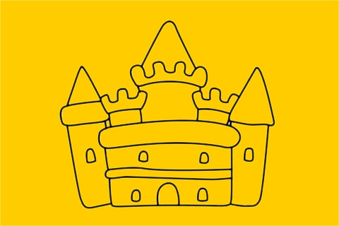 城堡简笔画图片大全