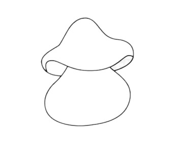 可爱的蘑菇屋简笔画
