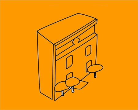 几幅关于高楼大厦的简笔画