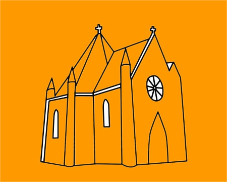 分享几幅教堂的简笔画