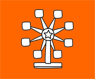 摩天轮怎么画最简单