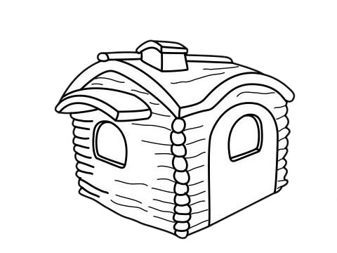 分享几款小木屋简笔画