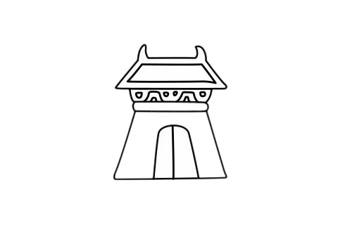 超简单的寺庙简笔画