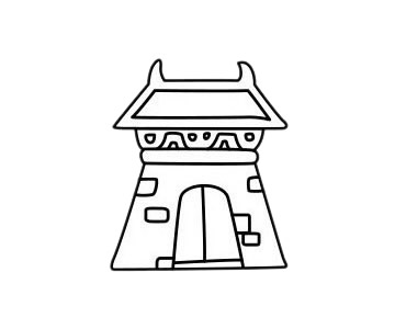 超简单的寺庙简笔画
