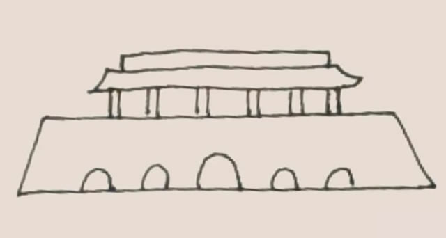 天安门城楼简笔画
