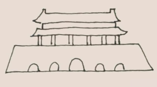 天安门城楼简笔画