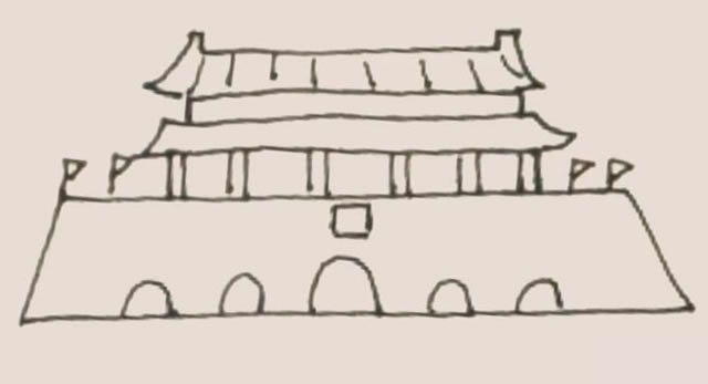 天安门城楼简笔画