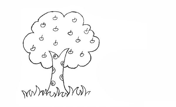 房屋和果树简笔画步骤 房屋和果树简笔画步骤