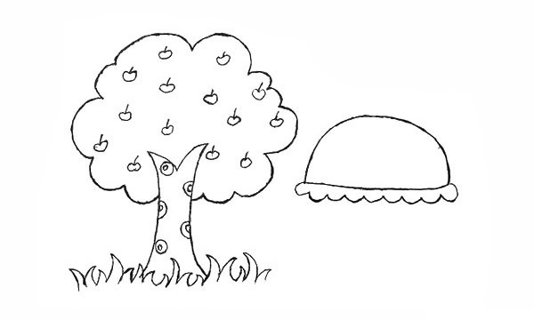 房屋和果树简笔画步骤 房屋和果树简笔画步骤