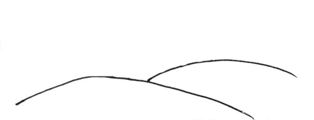 山顶的风车屋简笔画 山顶的风车屋简笔画