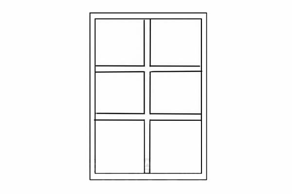 漂亮的窗户简笔画