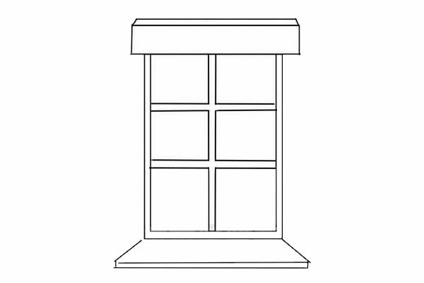 漂亮的窗户简笔画