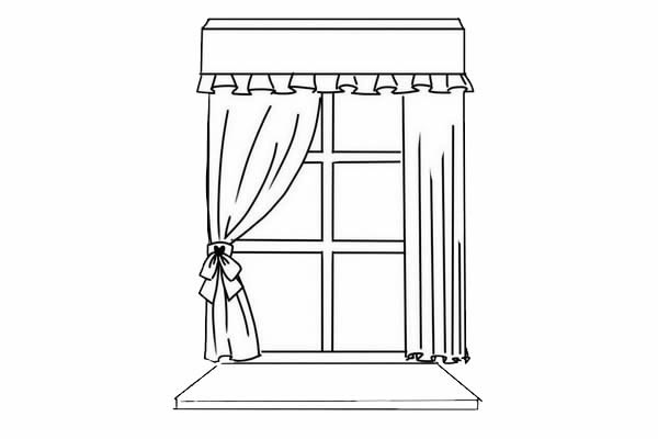 漂亮的窗户简笔画