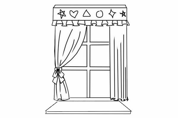 漂亮的窗户简笔画