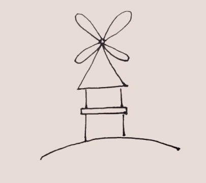 风车屋简笔画步骤图解
