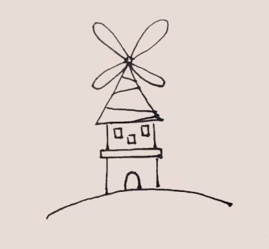 风车屋简笔画步骤图解