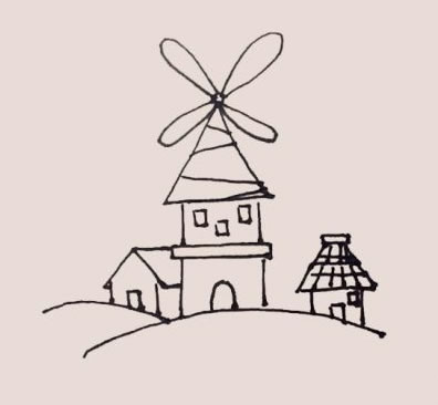 风车屋简笔画步骤图解