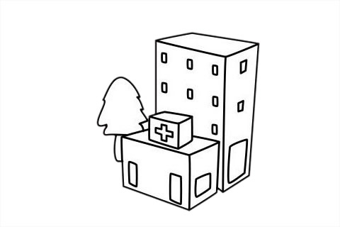 关于医院的儿童简笔画精选