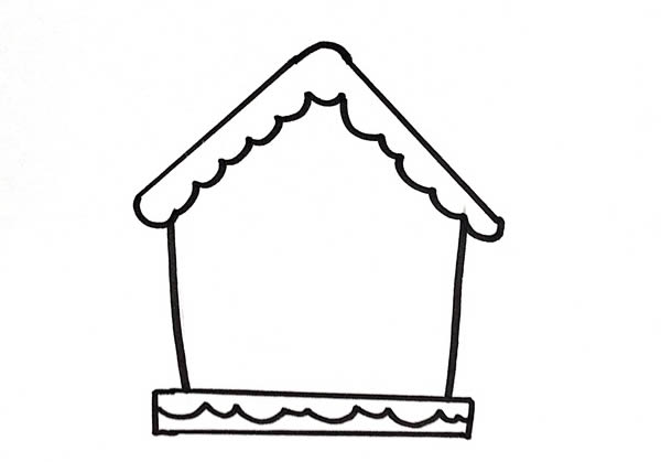 圣诞老人的屋子简笔画步骤 圣诞老人的屋子简笔画步骤