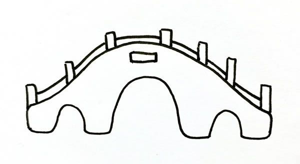 中国传统小桥简笔画