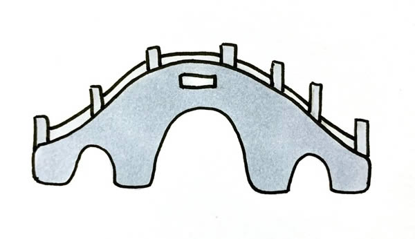 中国传统小桥简笔画