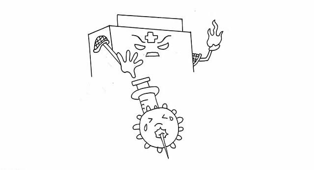 武汉火神山医院简笔画 武汉火神山医院简笔画