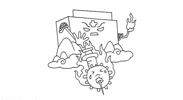 武汉火神山医院简笔画 武汉火神山医院简笔画