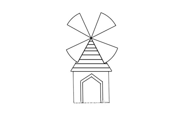 可爱的荷兰风车简笔画 可爱的荷兰风车简笔画