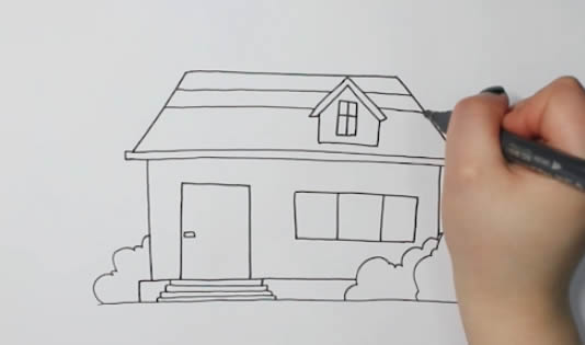 漂亮的小房子简笔画 漂亮的小房子简笔画