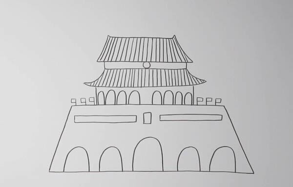 好看的天安门简笔画