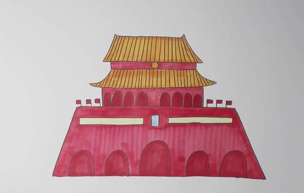 好看的天安门简笔画
