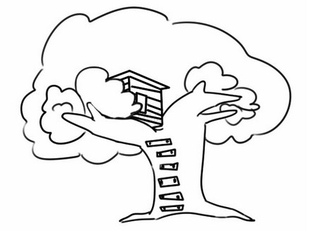 树屋简笔画怎么画最好看 树屋简笔画怎么画最好看