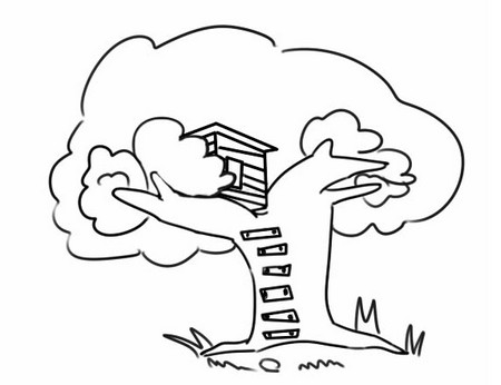 树屋简笔画怎么画最好看 树屋简笔画怎么画最好看