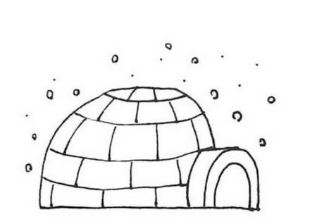 冬天的雪屋简笔画