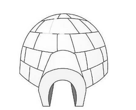 冬天的雪屋简笔画