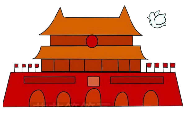 简单又好看的北京天安门简笔画
