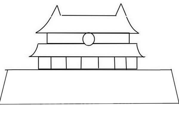 简单又好看的北京天安门简笔画